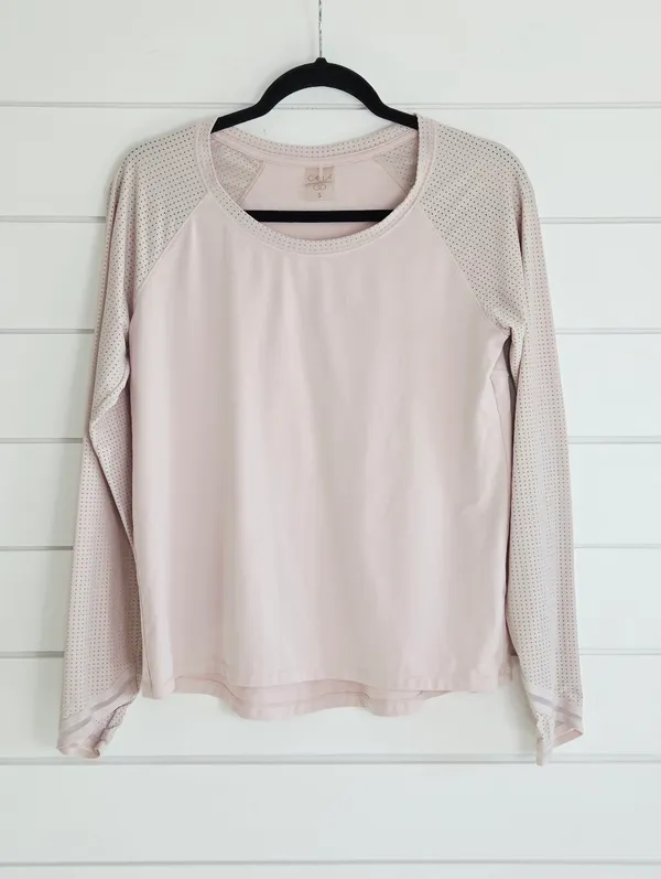 Calia Light Pink Long-Sleeve Performance Top Size S - Image 2