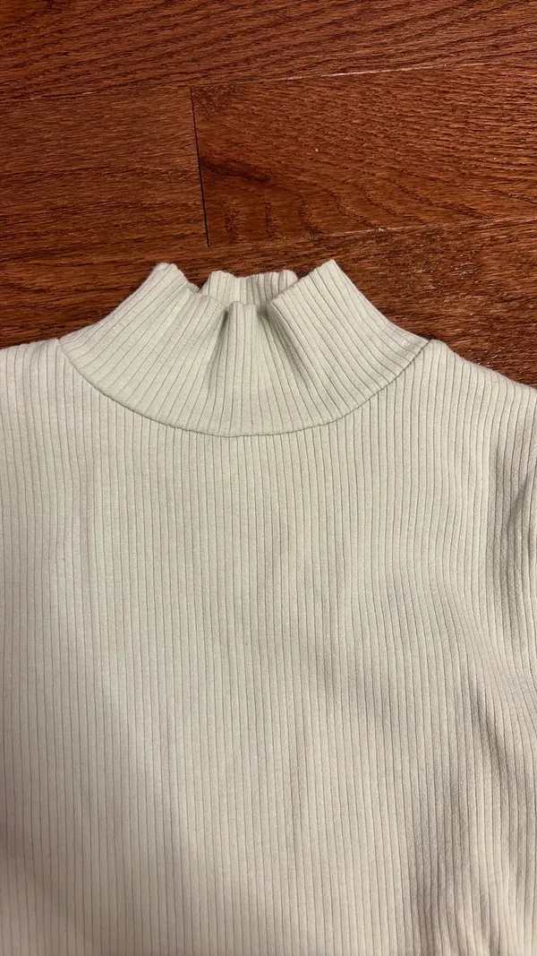 Maeve Anthropologie longsleeve Ribbed Turtleneck mint green - Image 5