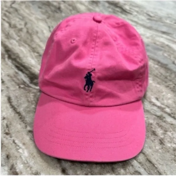 Ralph Lauren Vibrant Pink Cap with Navy Logo - Image 9
