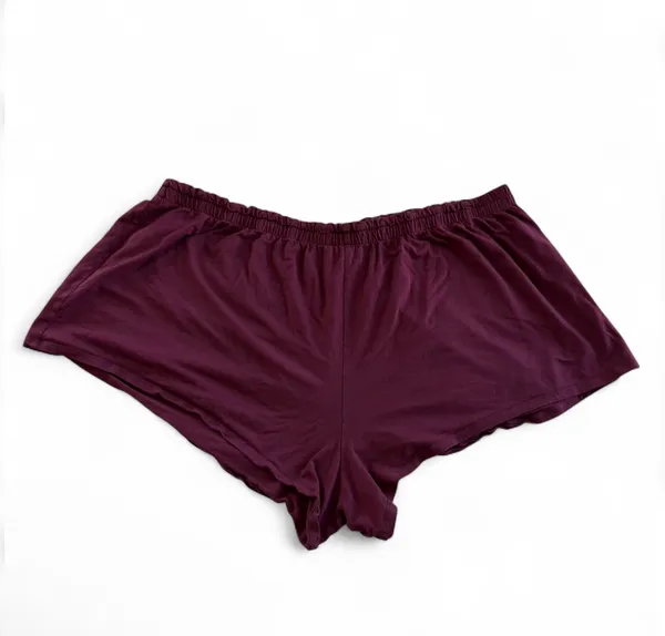 Athleta Women’s Sleep Short Pajama 1X Burgundy Red Lounge Soft Comfy Cozy - Image 2