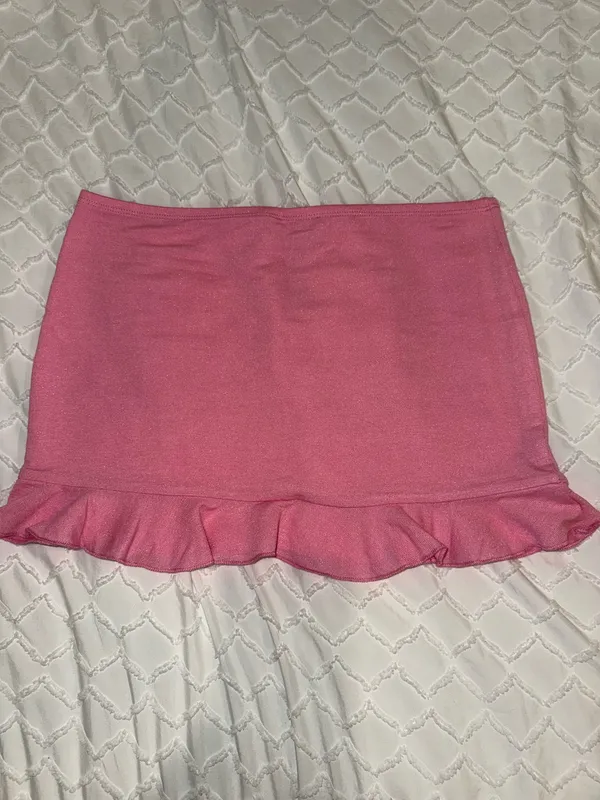 Edikted pink knit Skirt  - Image 2