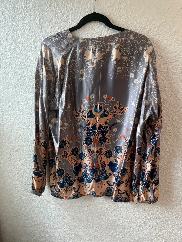 Sundance 100% Silk Long Sleeve Blouse - Size Large - Image 3