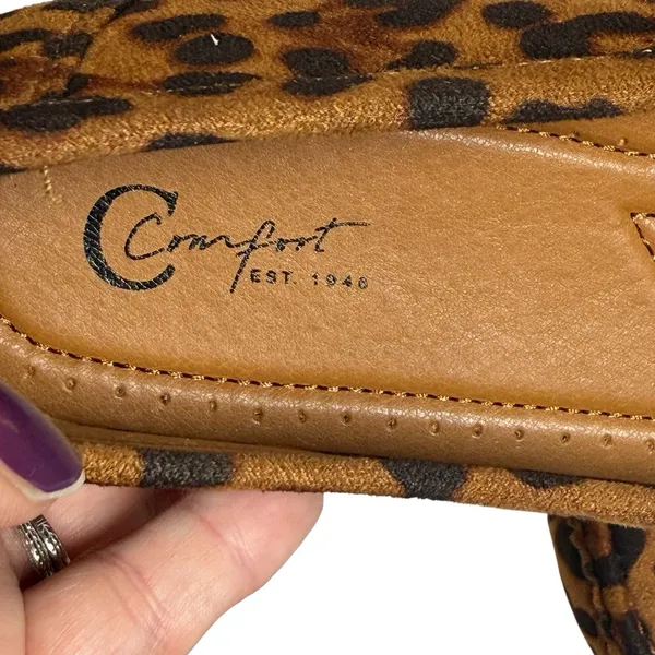 Comfort Est 1946 Aramis Leopard Print Slip On Driving Loafers Size 9M Casual - Image 8