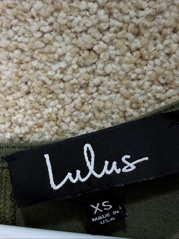 XS Army green Lulus dress stretchy‎ sleeveless summer dress minimalist - Image 3