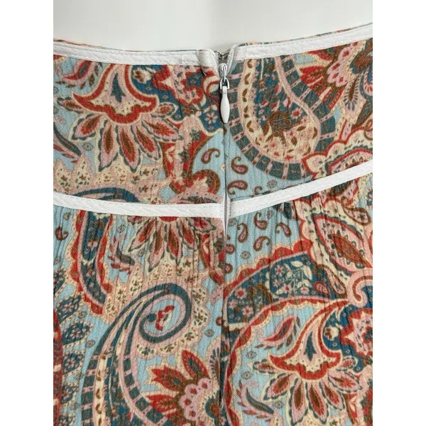 Blue B Collection Women’s Maxi Dress Paisley Boho Strappy V-Neck Beach Resort S - Image 9