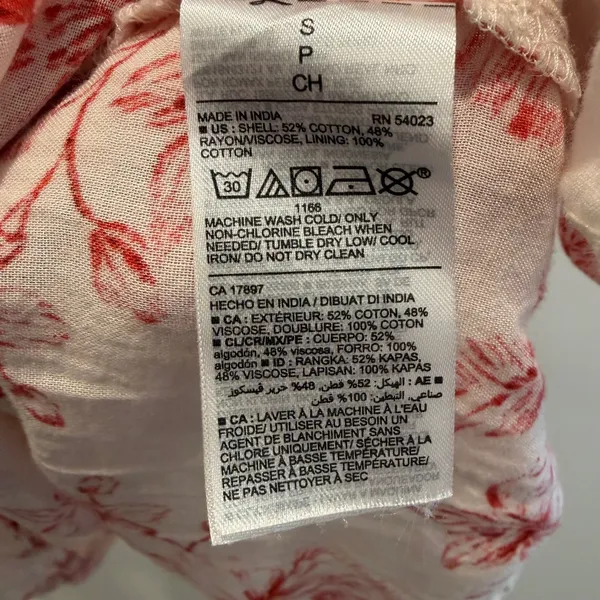 Old Navy Women's Small Floral Tropical Print Spaghetti Strap Midi Dress Pink - Image 6