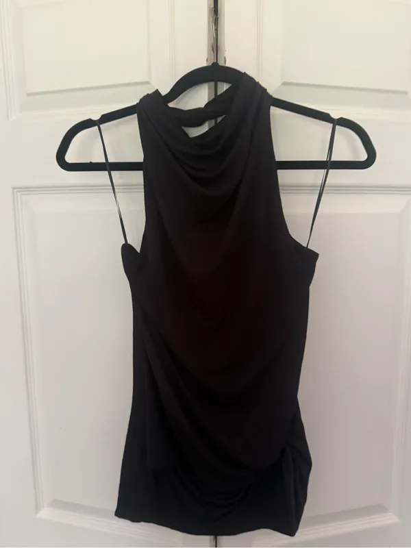 NWT Naked Wardrobe Black Backless Halter Top Modal Tank Top Size Small - Image 2