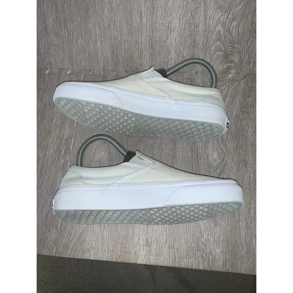 Vans Classic Slip-On‎ Unisex Shoes White Women's Size 6 Casual Skate Sneakers - Image 5