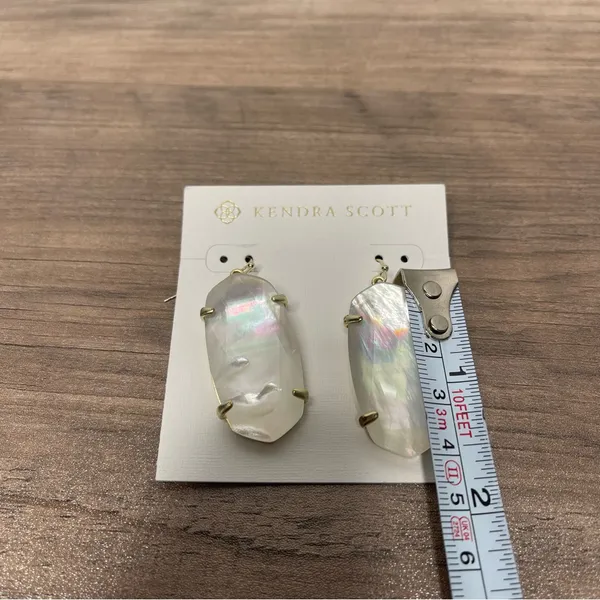 Kendra Scott Esme Mother of Pearl Silver Earrings (NWT) - Image 4