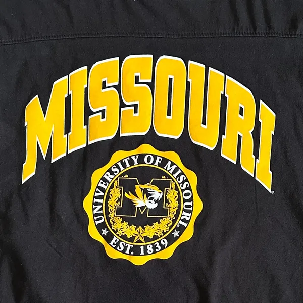 Pressbox Missouri Tigers Edith Long Sleeve Shirt Womens M Black Mizzou Relaxed - Image 3