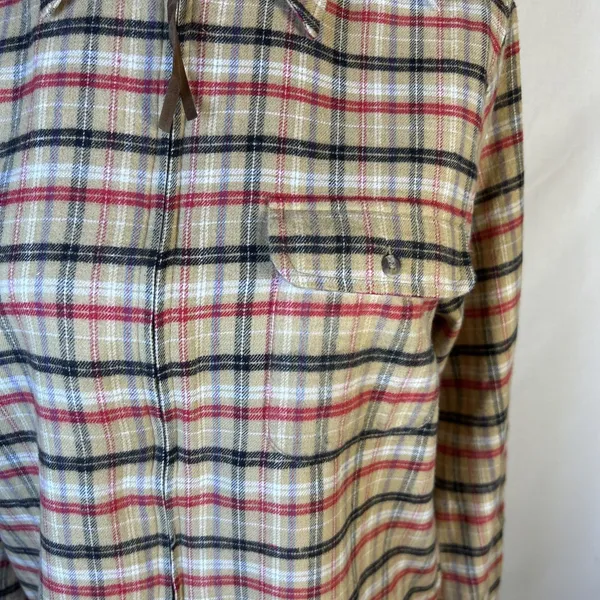 Faded Glory Women’s Size M Plaid Flannel Shirt Western Pullover Zipper New - Image 4