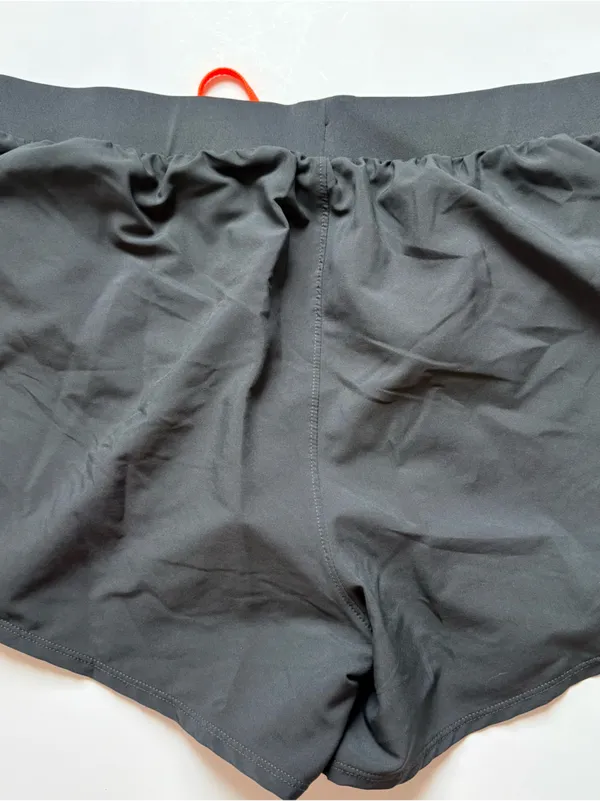Under Armour Women's Charcoal Running Shorts with Coral Trim - Image 4