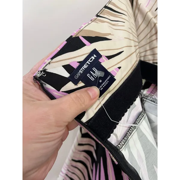 Y2K GAP Tropical Palm Print Strapless‎ Vacation Resort Mini Dress Size 6 - Image 8