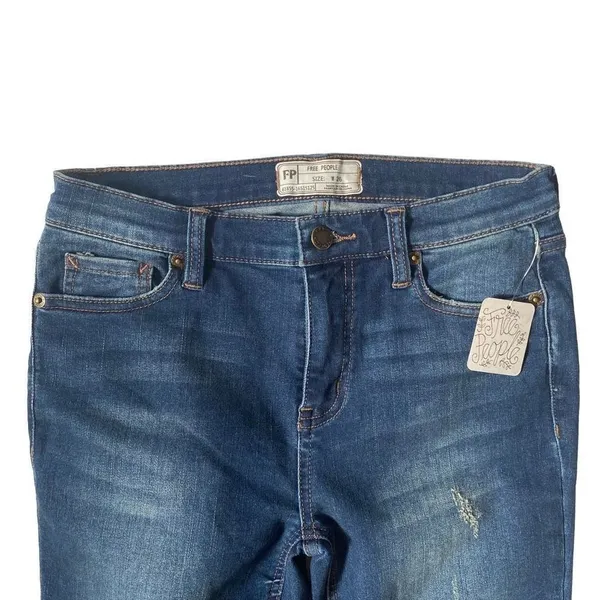 NWT Free People Raw Hem Distressed Jeans Size 2 - Image 8