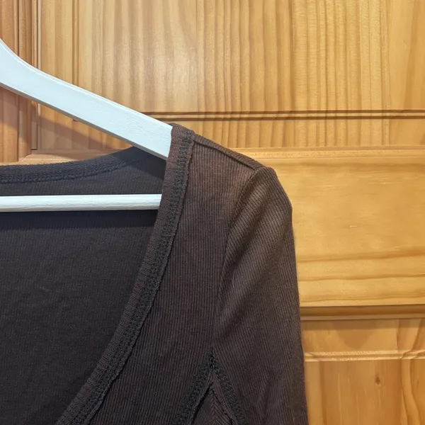 Urban Outfitters Out From Under Size Small Brown Ribbed Top. - Image 3