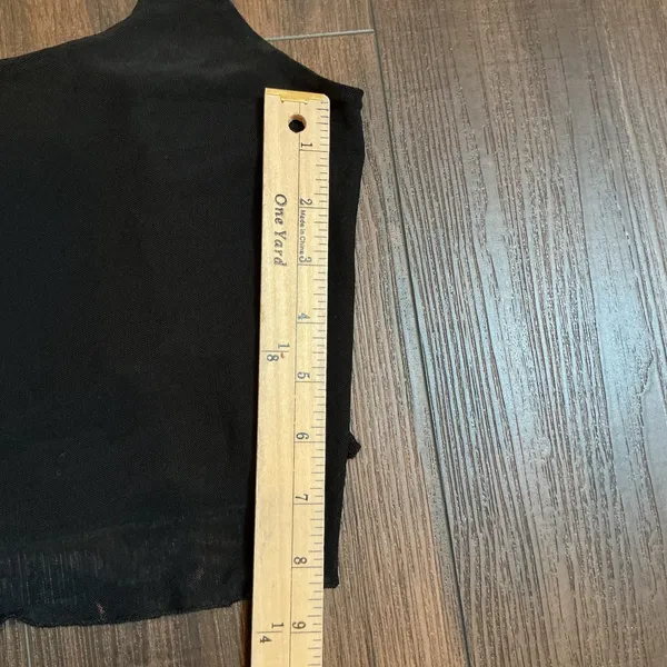 Brandy Melville Mesh Overlay Cami Crop Top Black Spaghetti Strap One Size Y2K - Image 3
