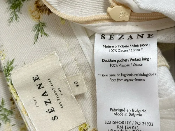 SÉZANE Kenny Cotton Shorts, Small Flowers, FR40/US8 - Image 8