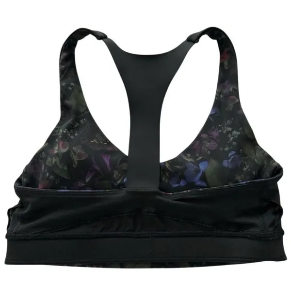 Lululemon Break Free Bra Nulux Frozen Flourish Multi / Black Size 6 - Image 7