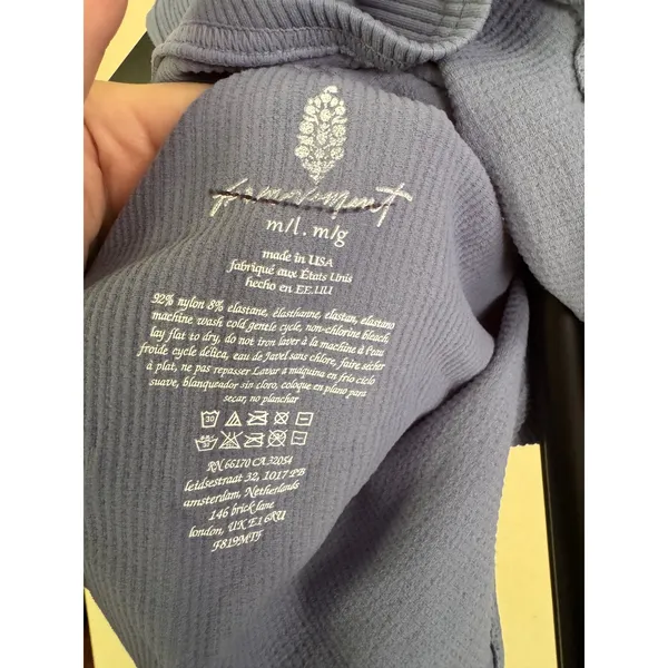 FP Movement Happiness Runs Mock Neck Tank M/L Blue MSRP $50 - Image 3