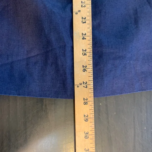 JG Hook Vintage Navy Blue‎ Linen Blend Pleated Midi Skirt High Waist Size 6 - Image 7
