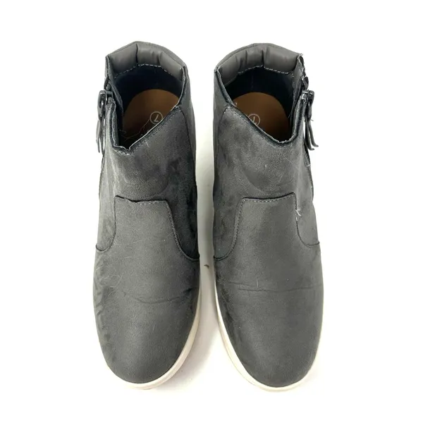 Serra Size 7 Zip‎ Up Hi Top Ankle Boots Booties Gray Fashion Shoes - Image 6