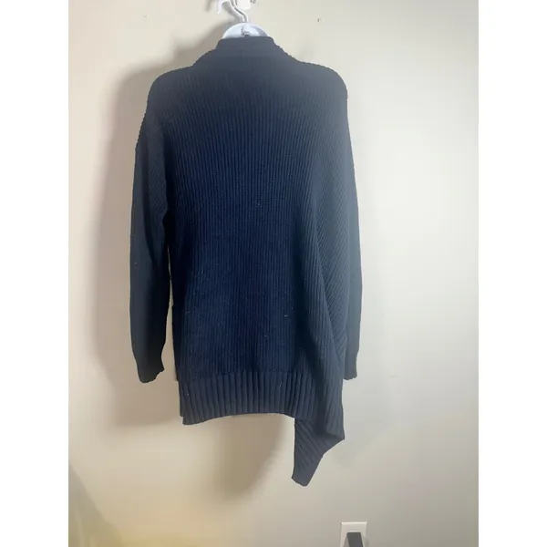 Splendid Talia Oversized Silk Blend Ribbed Cardigan Navy Blue RF1S920 Womens S‎ - Image 6