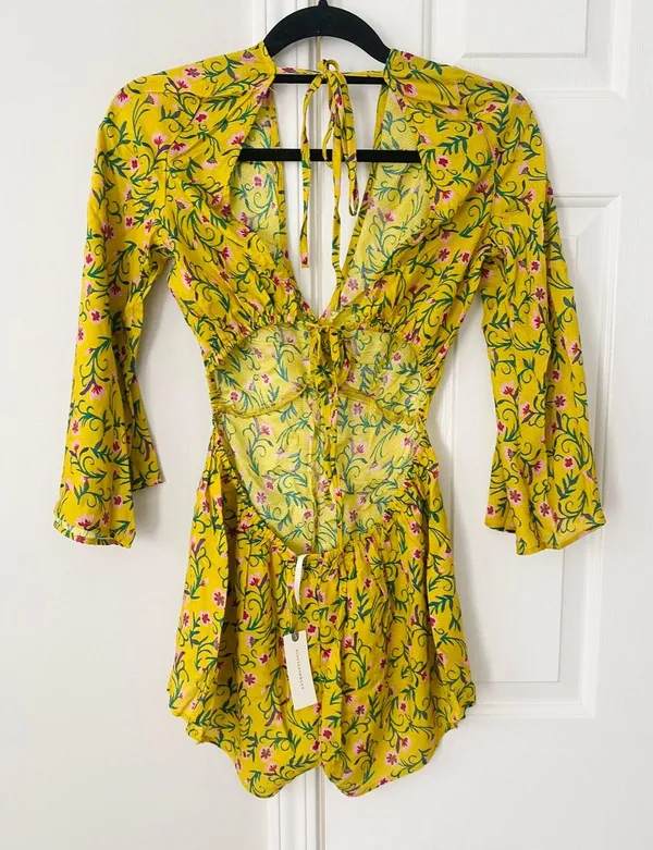 The Magnolia Floral Romper, Size XXS - Image 10