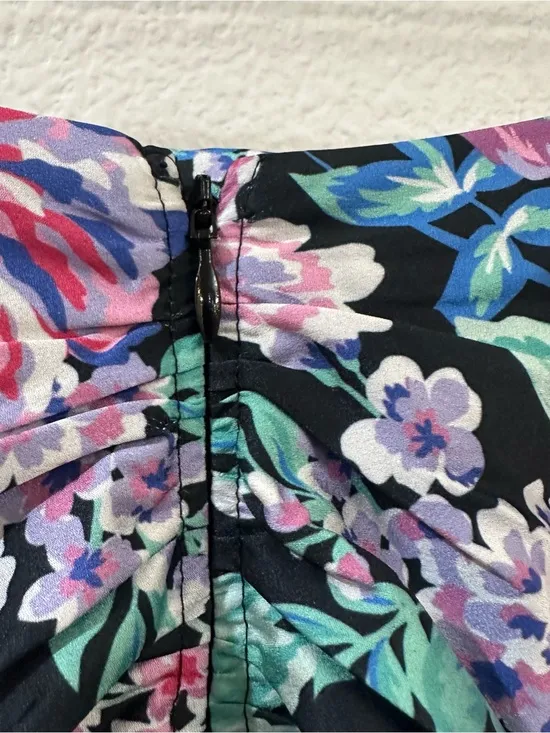 For Love & Lemons Women's Morgan Floral Printed Ruched Mini‎ Skirt Size Small - Image 10
