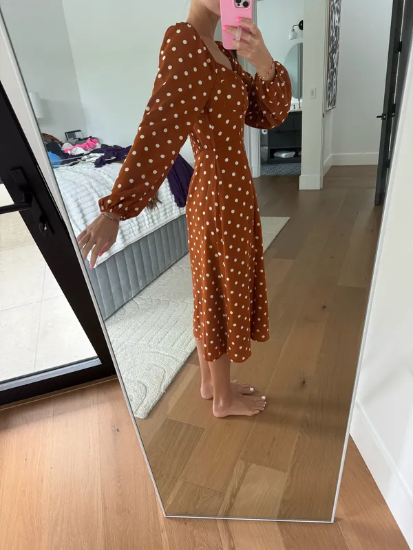 NWT Forever 21 Polka Dot Midi Dress - Image 2