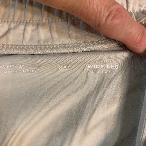 Old Navy Active Dynamic Fleece High Rise Wide Leg Pants Beige XXL Athleisure - Image 3