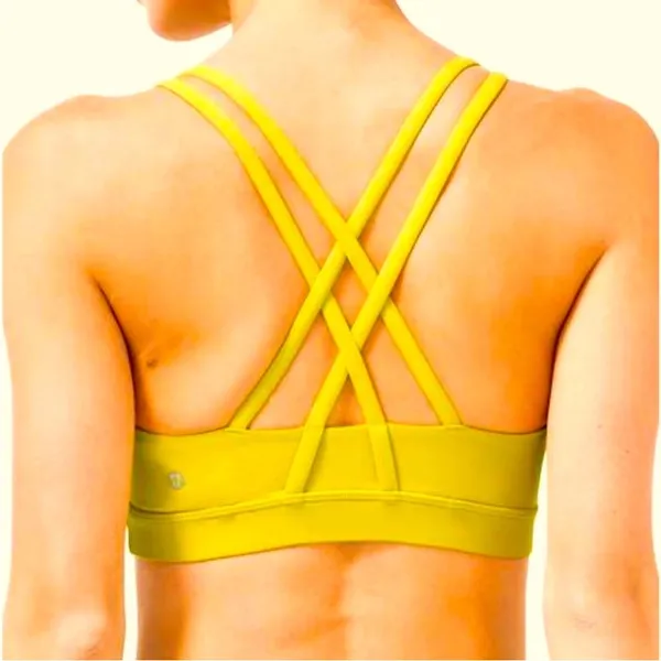 LULULEMON ENERGY BRA GREEN chartreuse workout yoga $68 limited edition active - Image 2