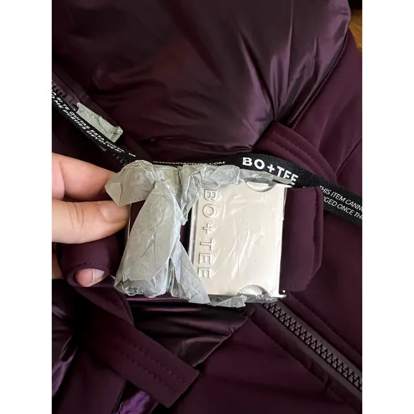 Bo+Tee Oh Polly Waterproof Burgundy Cream Belted Layered Ski Suit Insulated XS - Image 7