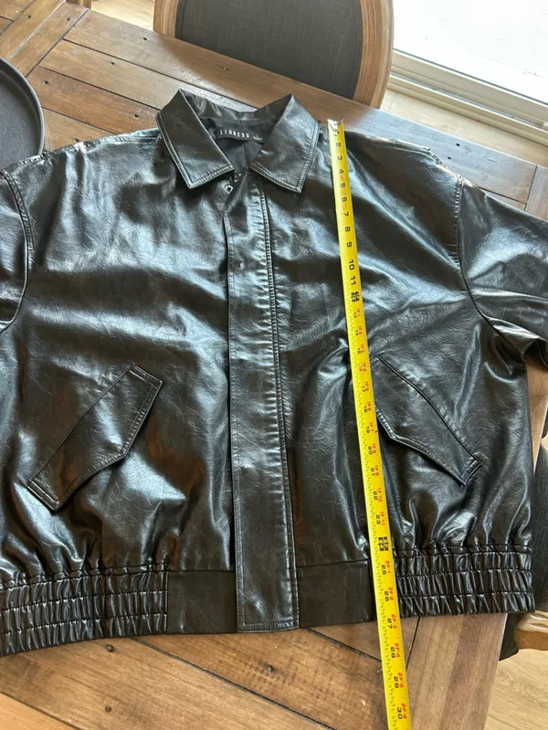 Lioness Kenny Vegan Leather Bomber Jacket L - Image 12