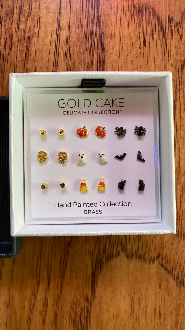 Halloween earrings Gold - Image 5