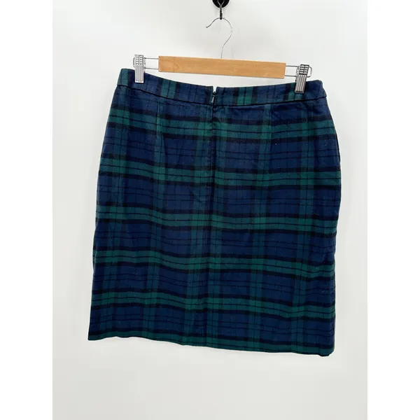 L.L. Bean Plaid Faux Wrap‎ Mini Skirt Womens 8 NWT Academia Preppy Coquette - Image 2