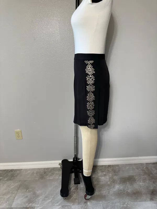 Yoana Baraschi Skirt Size M Black Sequin Lightweight Women's Party Summer New - Image 3
