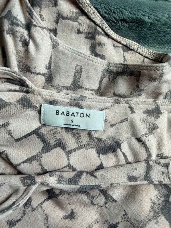 Babaton Aritzia Contour Double V Bodysuit Size S Abstract Print Dopamine Y2K - Image 3