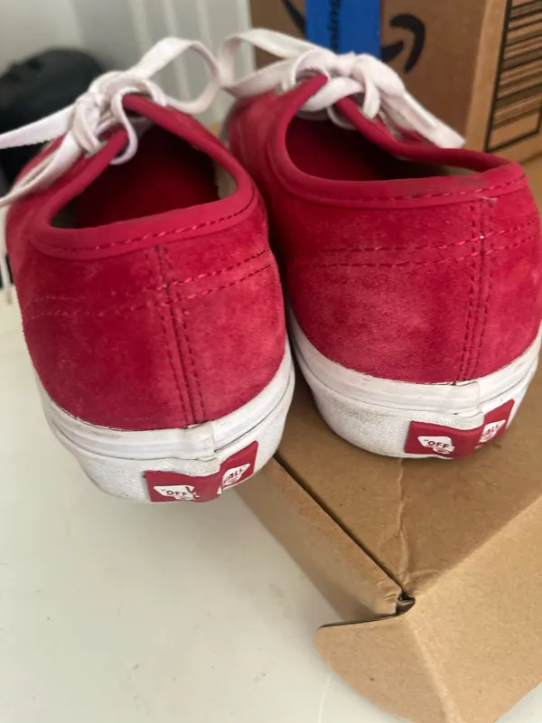 Vans Custom Authentic Suede Red - Image 6