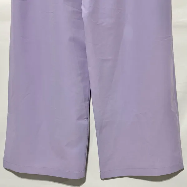 New Kathy Ireland Pleated Wide Leg Trousers Pants Wisteria Purple Size 12 - Image 14