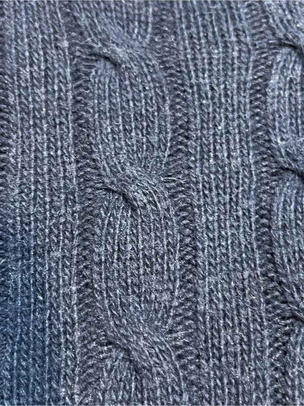 VTG J.Crew Cable Knit Blue Sweater Fisherman core wool blend preppy academia - Image 7