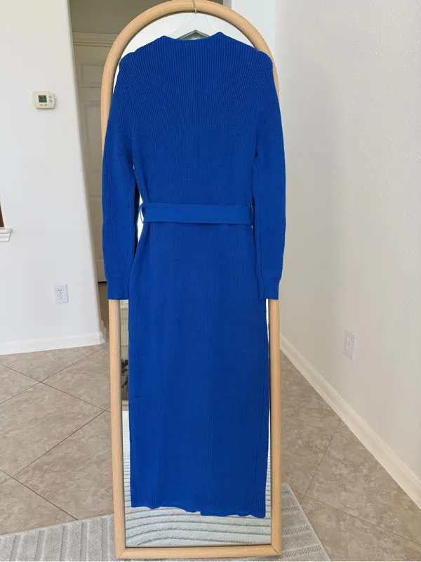 SER.O.YA Royal Blue Maxi Belted Knit Cardigan XS NWT - Image 8