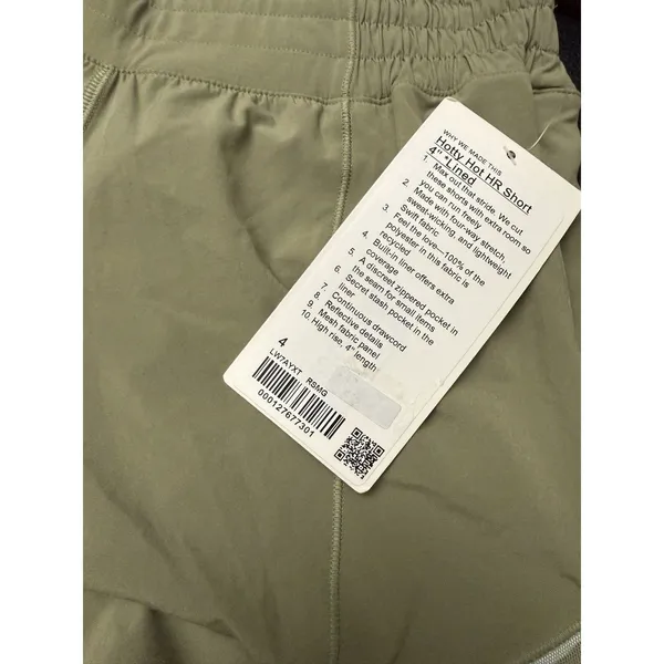 Lululemon Hotty Hot LR Short 4" *Lined Size 4 RSMG Rosemary Green New w/tag - Image 4