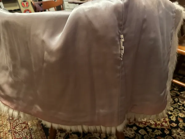 Vintage Fox Fur Coat White Size M - Image 6