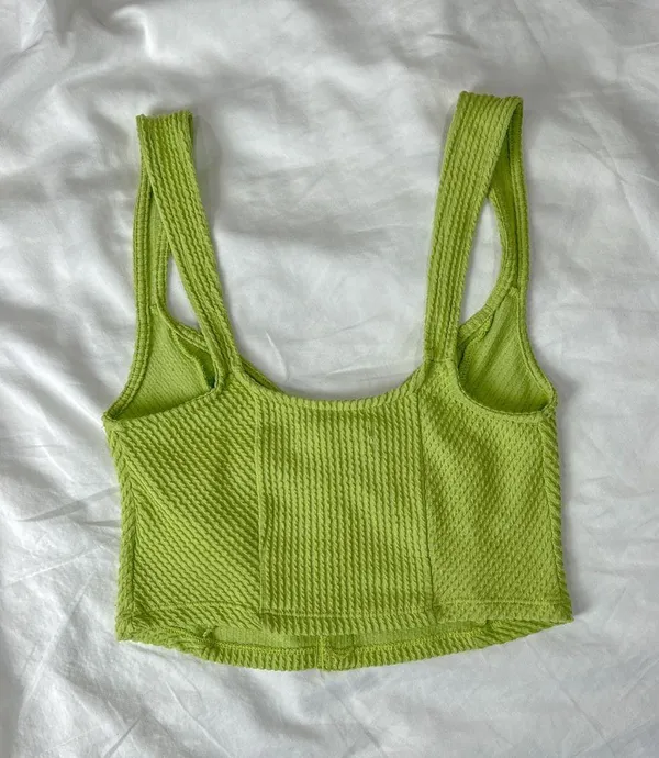 Urban Outfitters Lime Green Crop Top - Image 2