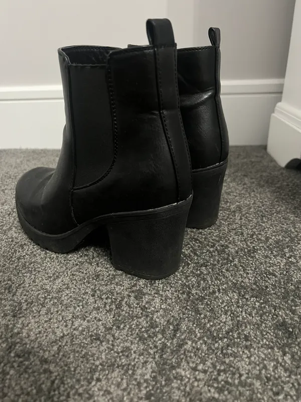 Black Heel Booties Size 7.5 - Image 2