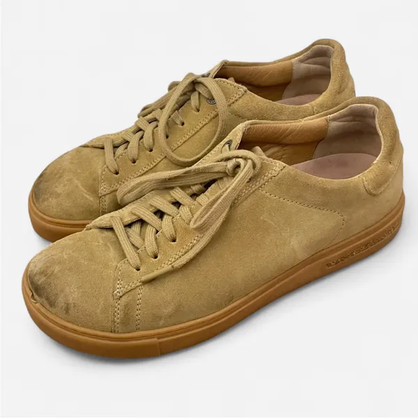 Birkenstock Bend Low Suede Lace Up Sneakers in Faded Khaki Size 39 US 8 Narrow - Image 5