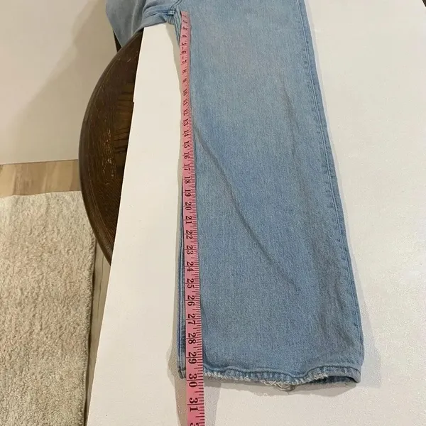 Abercrombie 90s Relaxed Jean High Rise Light Wash Size 29 Regular - Image 6