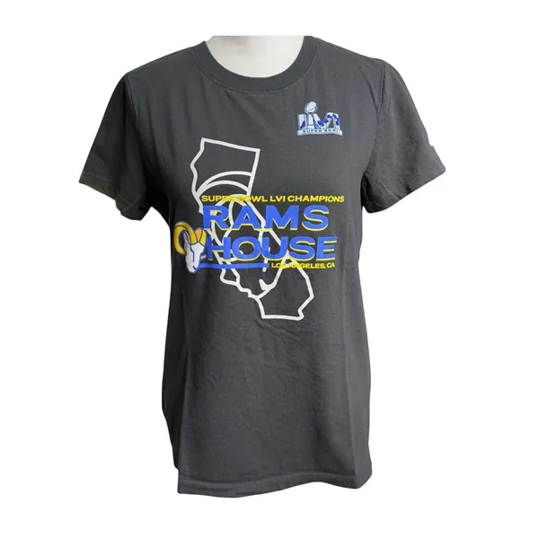 Nike Rams Super Bowl LVI Champions Tee Small Gray NFL - Image 2