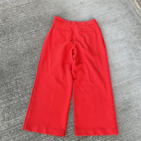 Trina Turk pants tomato red wide leg women size 2 - Image 4