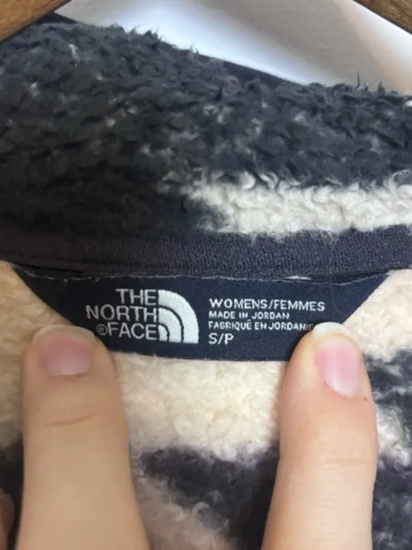 The North Face Black Cream Aztec Campshire Sher Pullover Hoodie Sweatshirt - Image 4